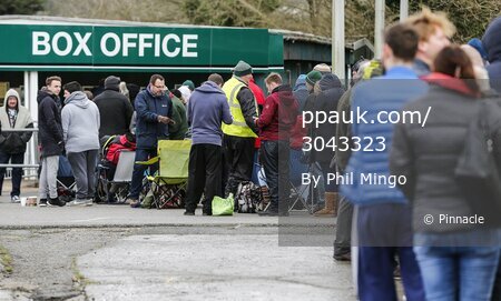Plymouth Argyle fans collect tickets 160117