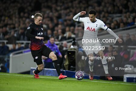 Tottenham Hotspur v RB Leipzig, London, UK - 19 Feb 2020.