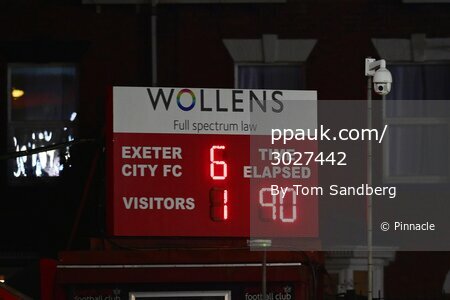 Exeter City v Colchester United, Exeter, UK - 24 Nov 2020
