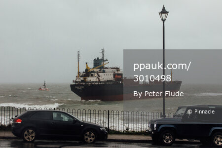 Russian cargo ship grounded, Falmouth - UK 18 Dec 2018