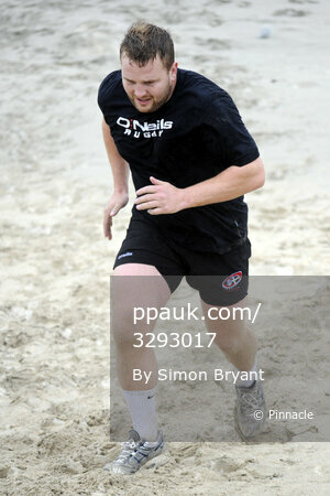 Cornish Pirates Training On Hayle Beach 180712