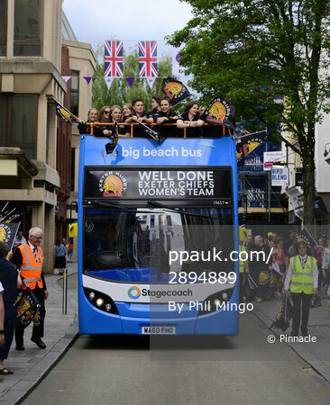 Exeter Chiefs Women Open Top Bus Parade, Exeter, UK - 6 June 2022