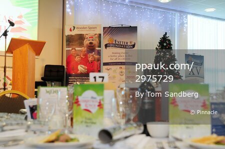 Wooden Spoon and Exeter Foundation Christmas Lunch, Exeter, UK - 8 Dec 2017 