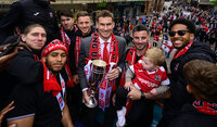 Exeter City Open Top Bus Parade, Exeter, UK - 9 May 2022