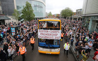 Exeter Chiefs Open Top Bus Parade, Exeter, UK - 29 May 2017